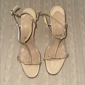 Christian Louboutin Nude Strappy Sandals